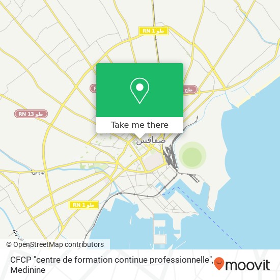CFCP "centre de formation continue professionnelle" map