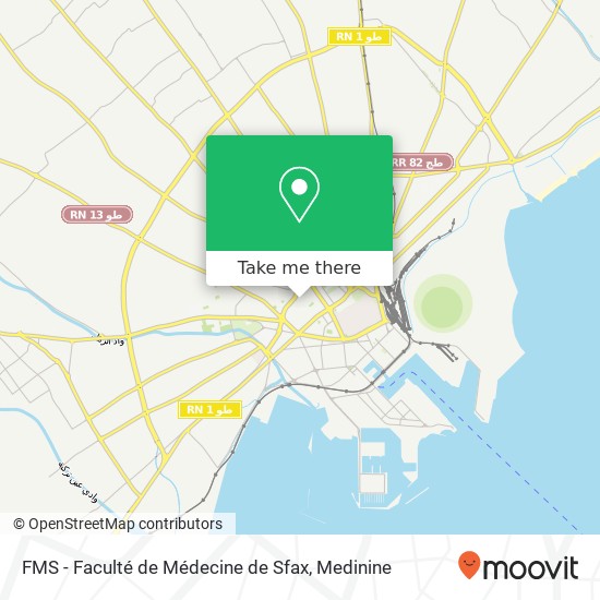 FMS - Faculté de Médecine de Sfax map
