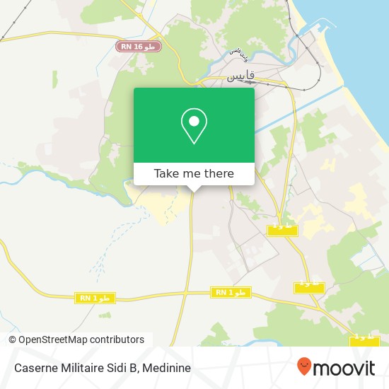 Caserne Militaire Sidi B map