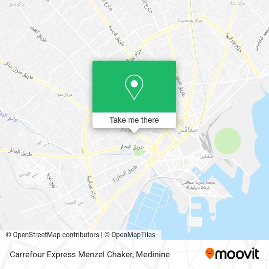 Carrefour Express Menzel Chaker map