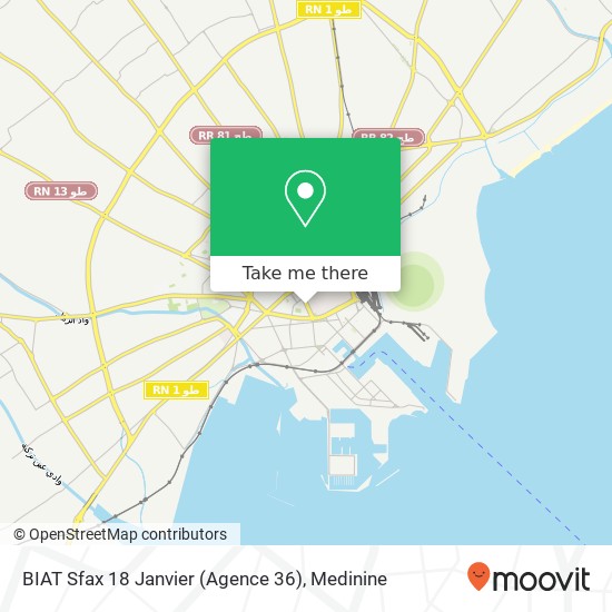 BIAT Sfax 18 Janvier (Agence 36) map