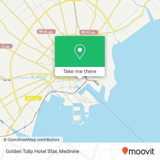 Golden Tulip Hotel Sfax map