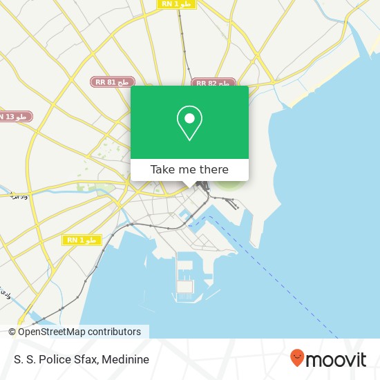 S. S. Police Sfax map