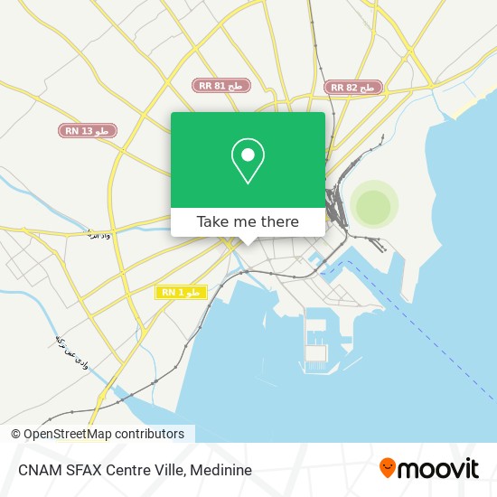 CNAM SFAX Centre Ville map