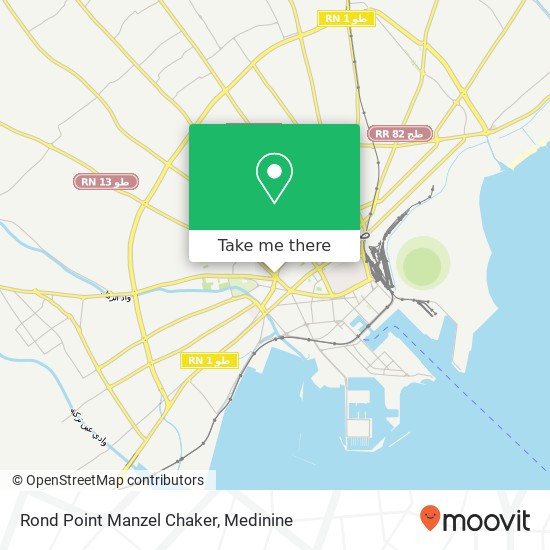 Rond Point Manzel Chaker map