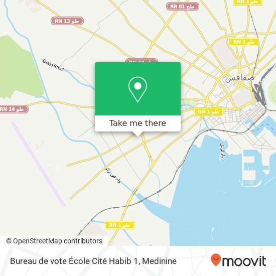 Bureau de vote École Cité Habib 1 map