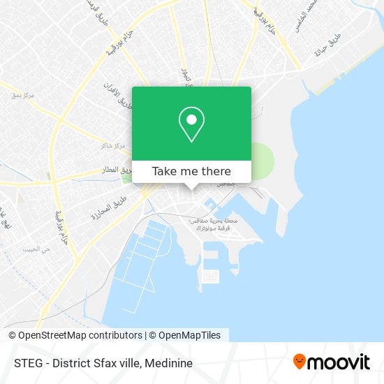 STEG - District Sfax ville map