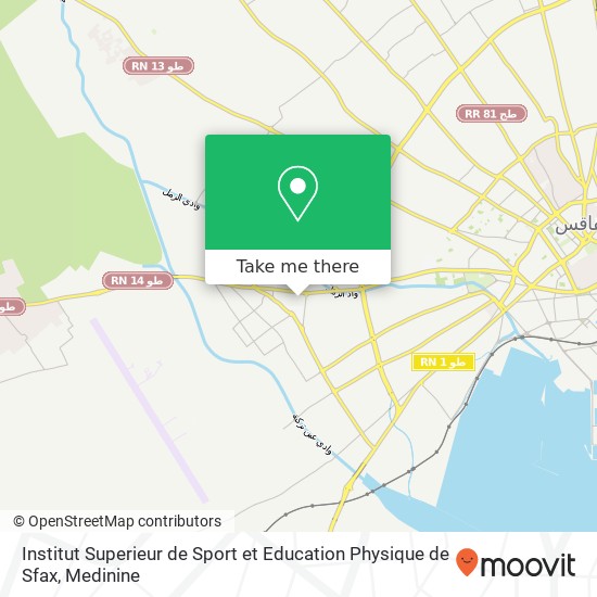 Institut Superieur de Sport et Education Physique de Sfax map