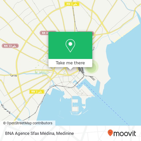 BNA Agence Sfax Médina map