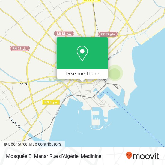 Mosquée El Manar Rue d'Algérie plan