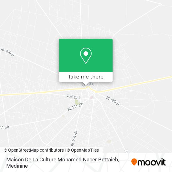 Maison De La Culture Mohamed Nacer Bettaieb map