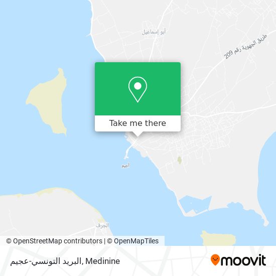 البريد التونسي-عجيم map