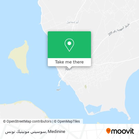 سوسيتي مونيتيك تونس map