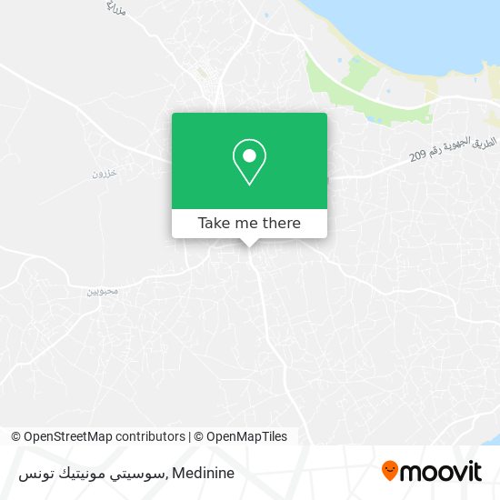 سوسيتي مونيتيك تونس map