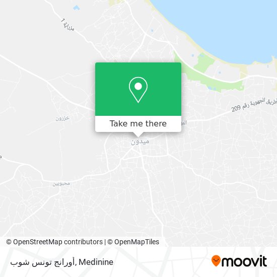 أورانج تونس شوب map