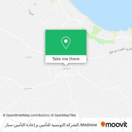 الشركة التونسية للتأمين و إعادة التأمين-ستار map