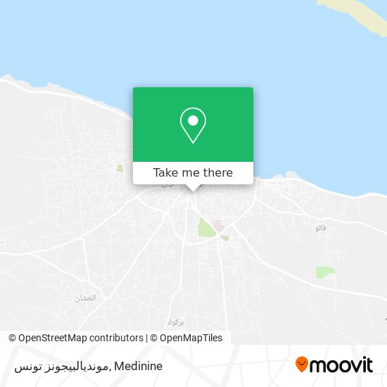 مونديالبيجونز تونس map