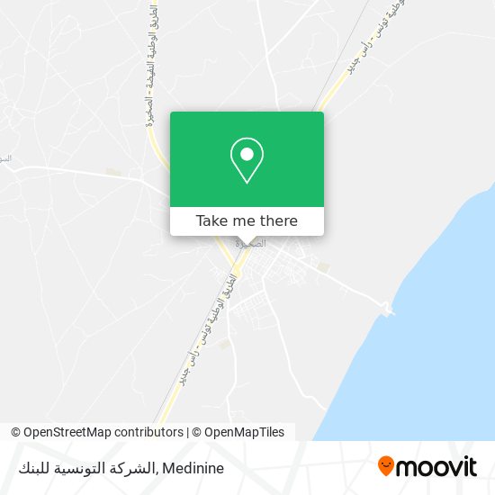 الشركة التونسية للبنك map