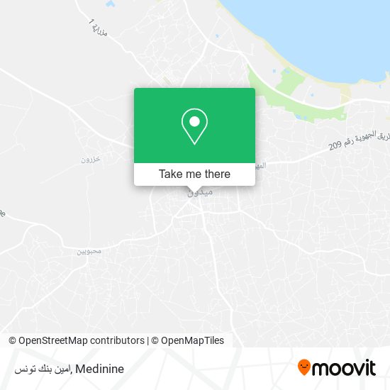 امين بنك تونس map