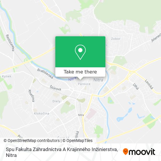 Spu Fakulta Záhradníctva A Krajinného Inžinierstva map