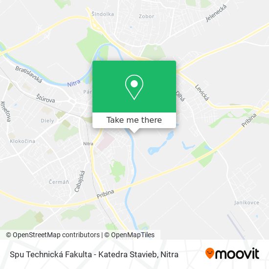 Spu Technická Fakulta - Katedra Stavieb map