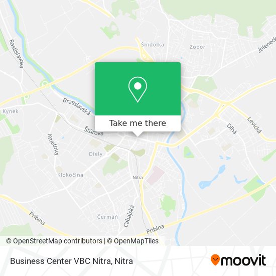 Business Center VBC Nitra map