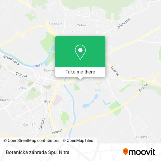 Botanická záhrada Spu map