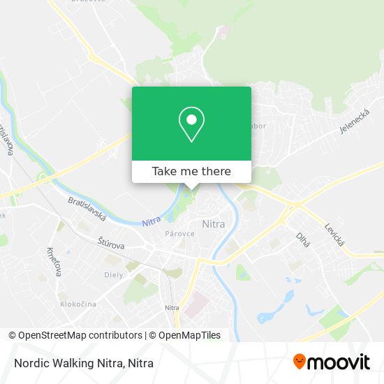 Nordic Walking Nitra map