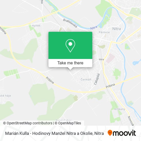 Marián Kulla - Hodinovy Manžel Nitra a Okolie map