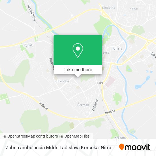 Zubná ambulancia Mddr. Ladislava Korčeka map