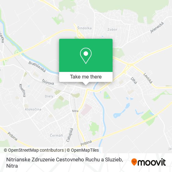 Nitrianske Zdruzenie Cestovneho Ruchu a Sluzieb map