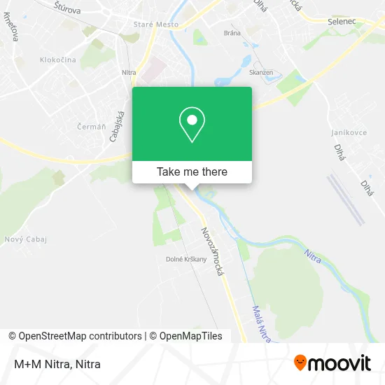 M+M Nitra map