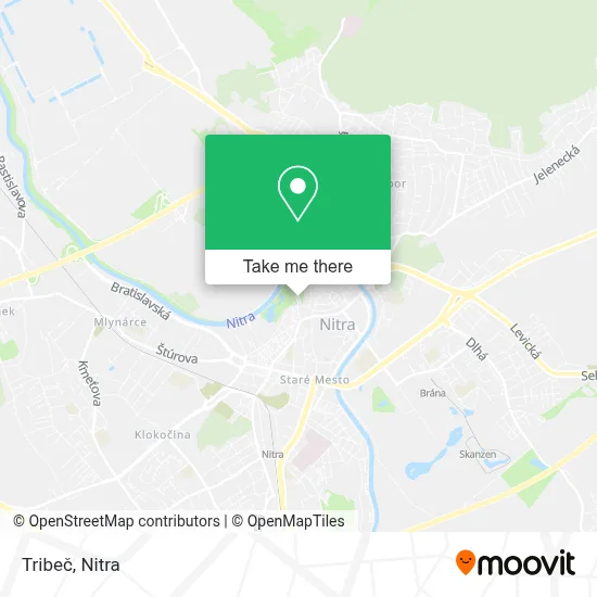 Tribeč map
