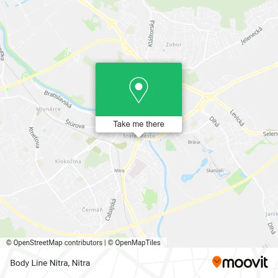 Body Line Nitra map