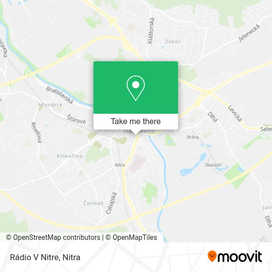 Rádio V Nitre map
