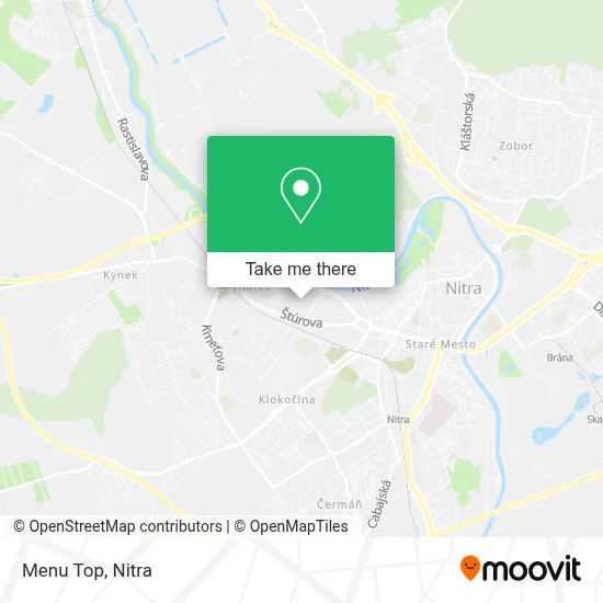 Menu Top map