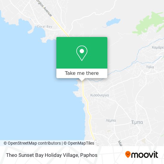 Theo Sunset Bay Holiday Village map