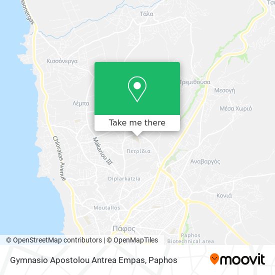 Gymnasio Apostolou Antrea Empas map