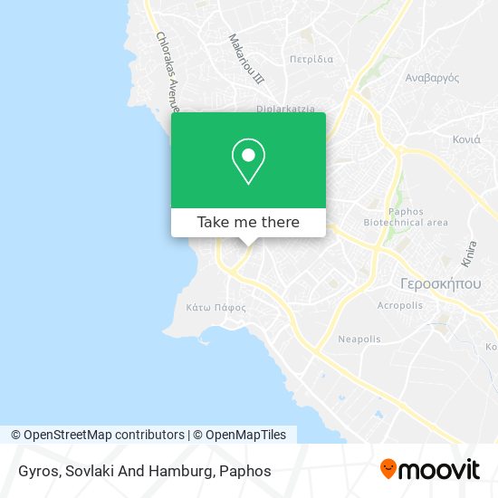 Gyros, Sovlaki And Hamburg map