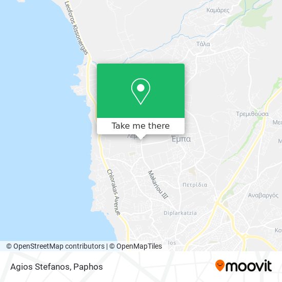 Agios Stefanos map