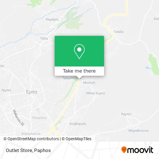 Outlet Store map