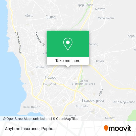 Anytime Insurance map