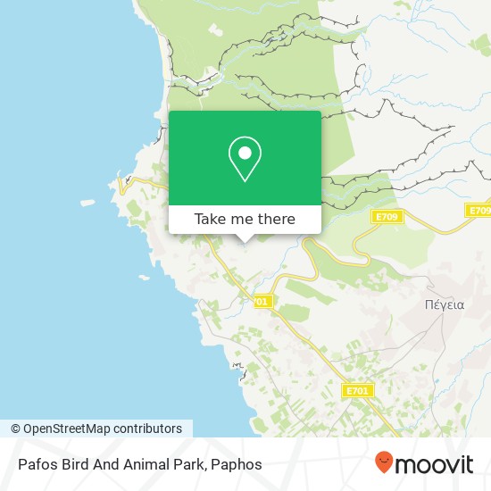 Pafos Bird And Animal Park map