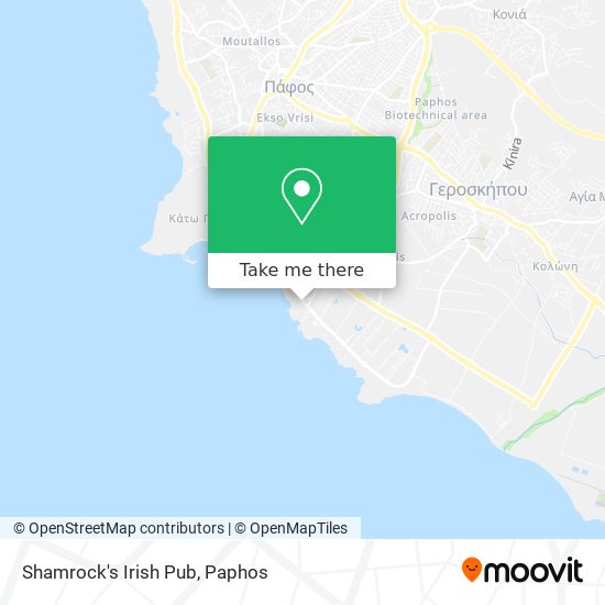 Shamrock's Irish Pub map