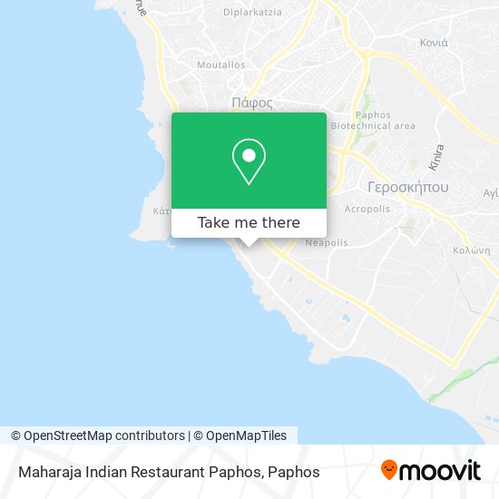 Maharaja Indian Restaurant Paphos map