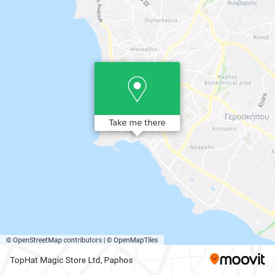 TopHat Magic Store Ltd map