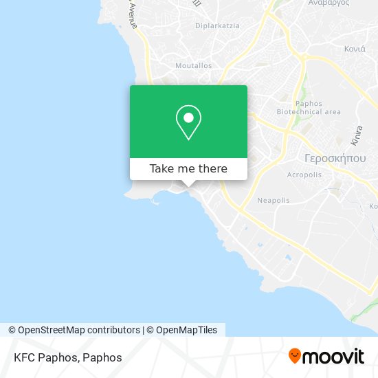 KFC Paphos map