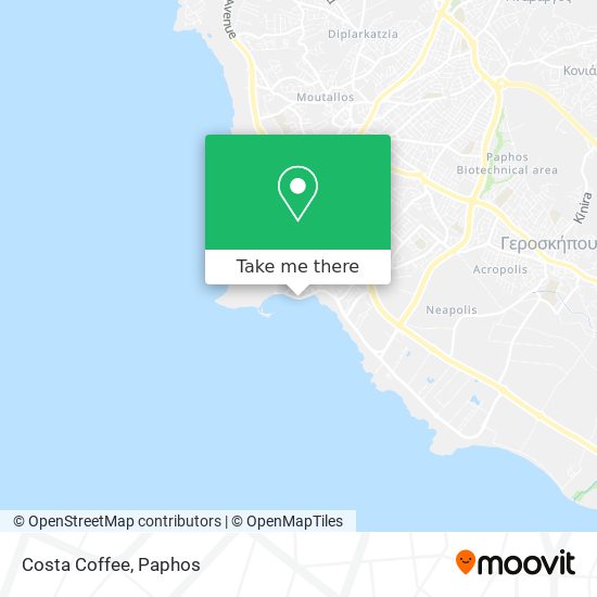 Costa Coffee map