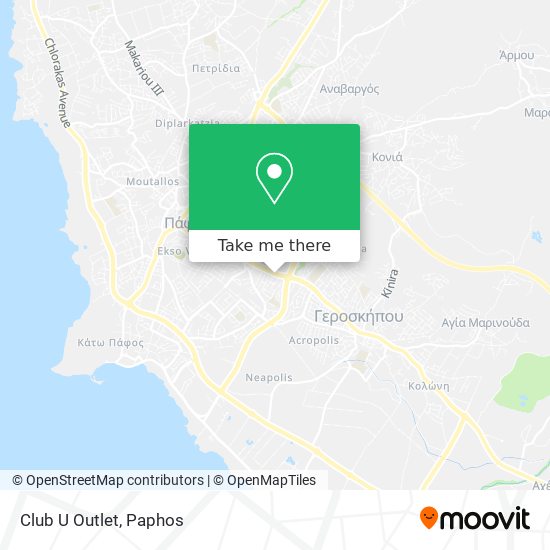 Club U Outlet map
