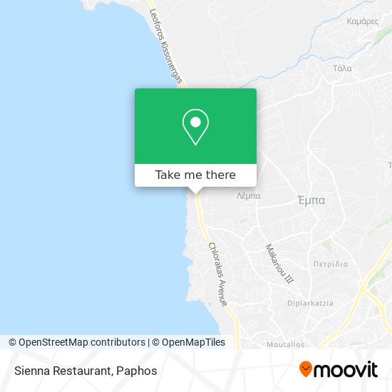 Sienna Restaurant map